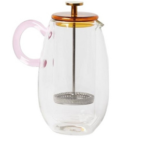 Wholesale Customized High Borosilicate Glass French Pressing Coffee Pot Coffee Maker French Press