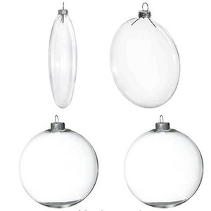 Wholesale Customized Glass Ball & Flat Ball Ornaments Clear Ball Ornaments for Crafts Ornaments for Christmas Tree Decoration