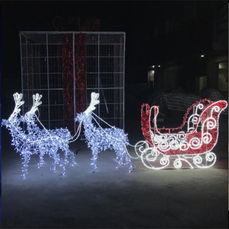 3D Carriage Vehicle Airplane Train LED Decorative Light Custom Size Style Outdoor Waterproof Christmas Holiday 3D Motif Lights