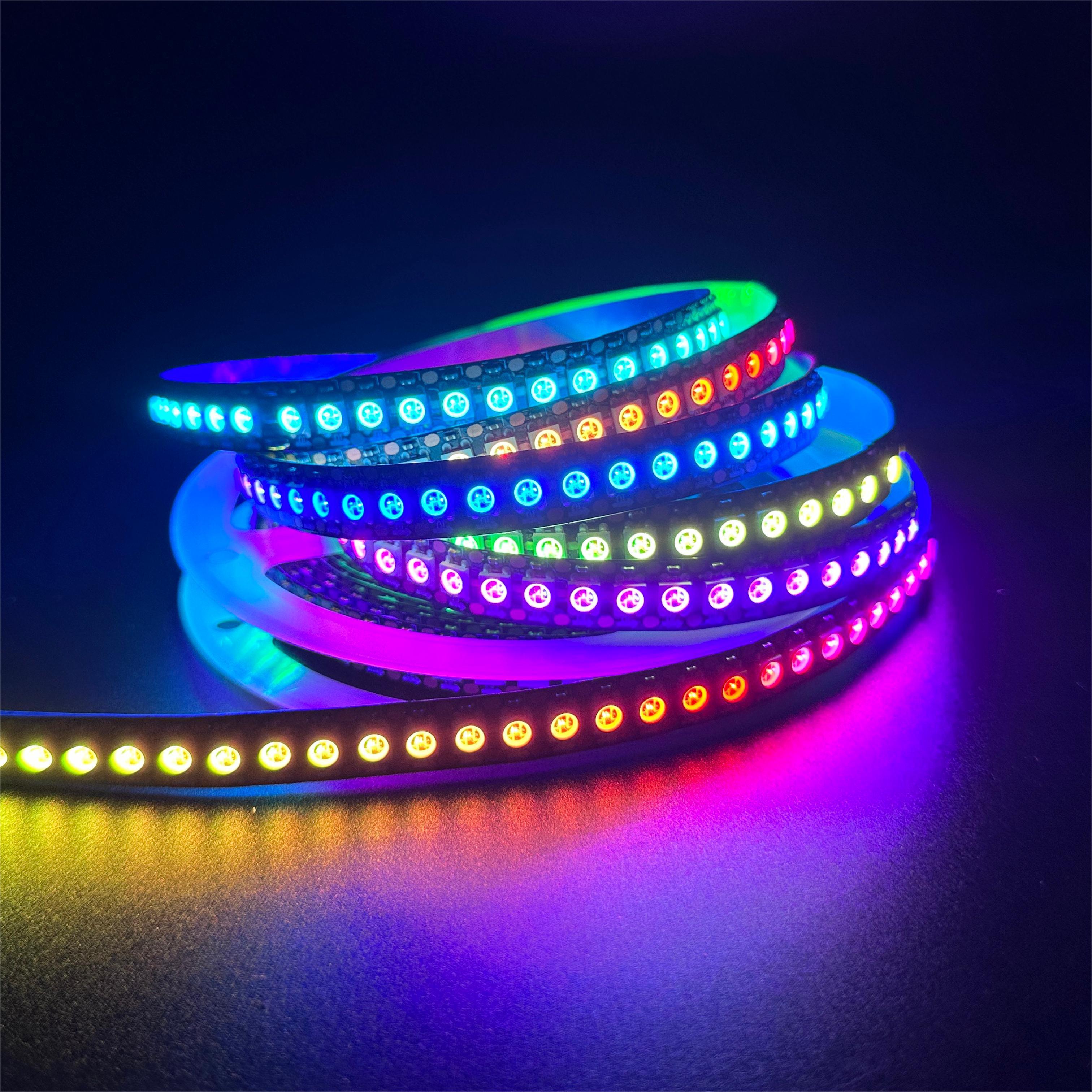 DC5V WS2812b Addressable RGB Led Strip 30Leds/m 60Leds/m 144Leds/m Digital Programmable RGBIC Led Strip Lights