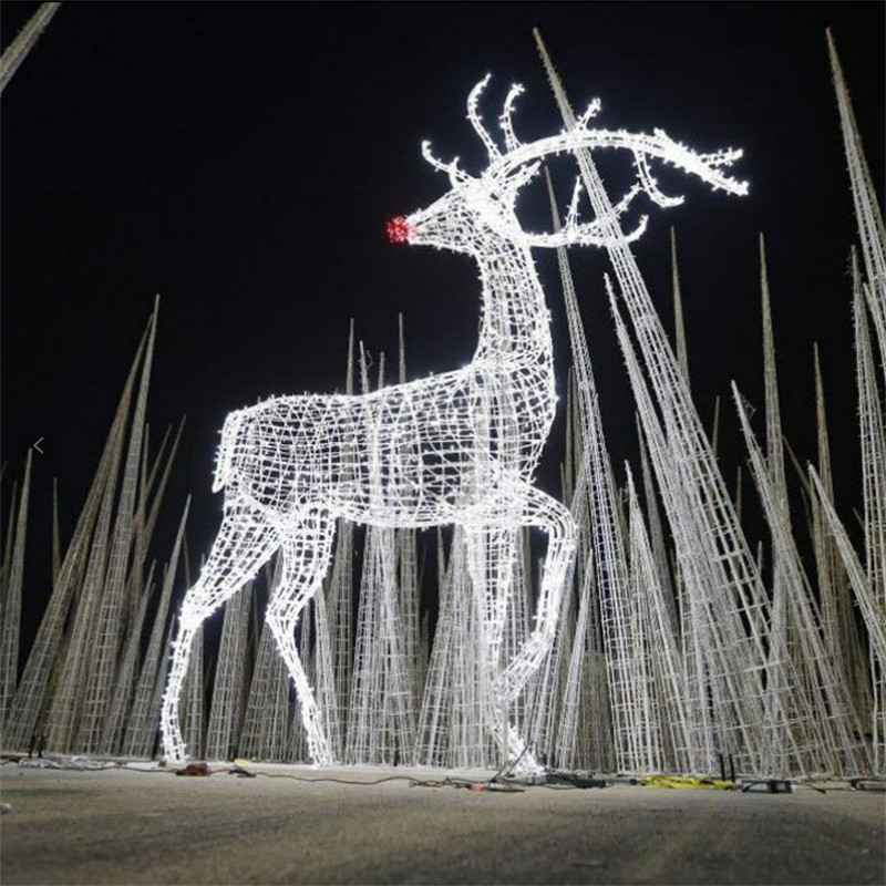 3D Deer Led Motif Lights Customized Wholesale Decoration Commercial Holiday Light Waterproof Outdoor IP65 Christmas Motif Light