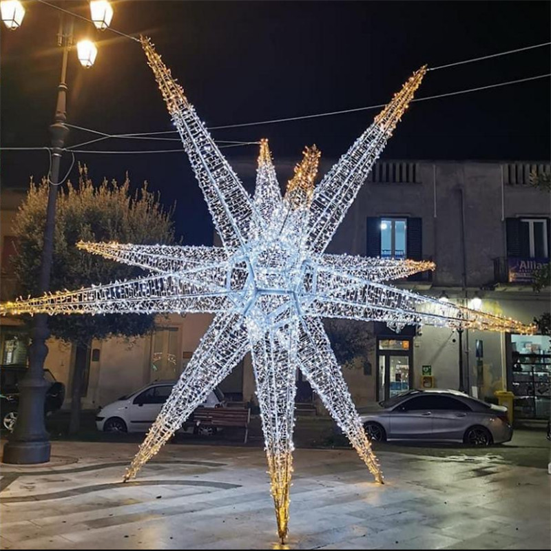 Outdoor ramadan lights moon and star big Decoration Supplies Ramadan star and moon with led light for ramadan decoration