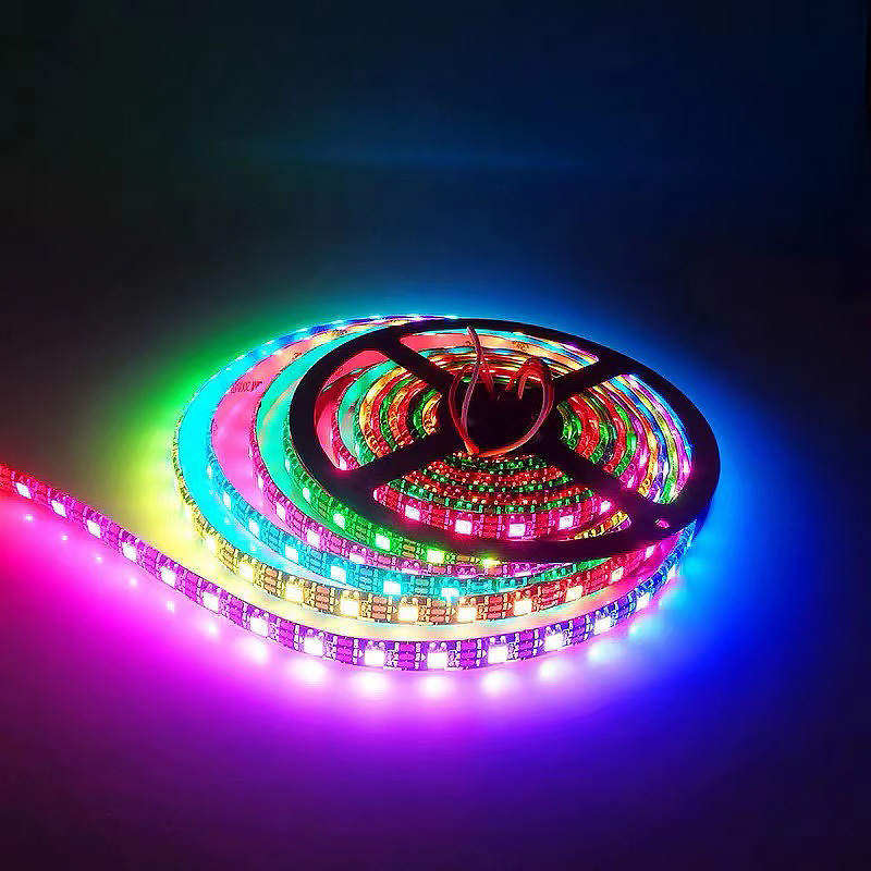 WS2811 WS2812 Addressable RGB 5V 12V DMX Programmable 2812 WS2812B Flex Digital Pixel Addressable RGB Strip Light for Club