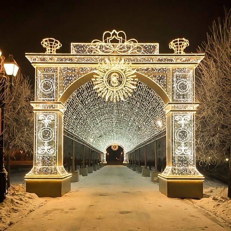 large outdoor lighted heart shaped sculpture used commercial christmas arch decorations walk through heart shaped motif light