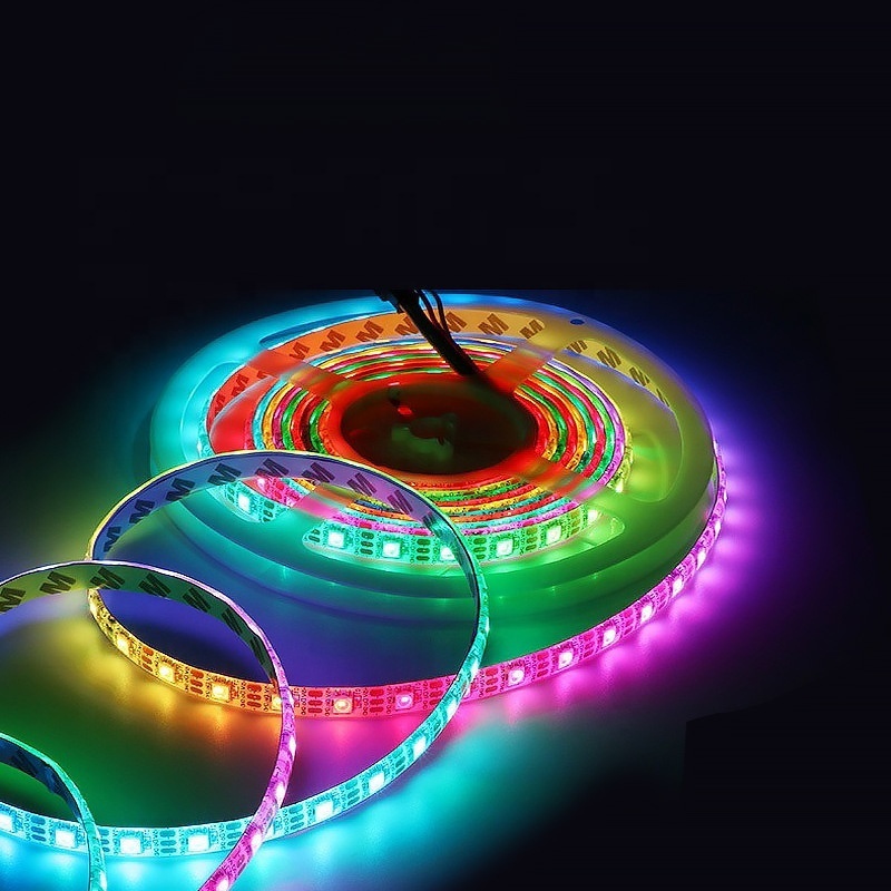 5v ws2812b Individually Addressable rgb pixel Led Strip Dream Color 30/60/144 Leds/m Strip Smart RGBIC ws2812 Led Strip Light