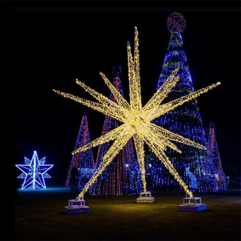 Outdoor ramadan lights moon and star big Decoration Supplies Ramadan star and moon with led light for ramadan decoration