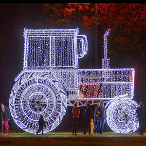 3D Carriage Vehicle Airplane Train LED Decorative Light Custom Size Style Outdoor Waterproof Christmas Holiday 3D Motif Lights