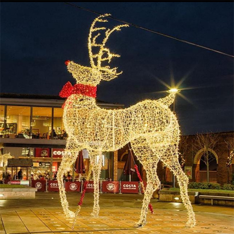 3D Deer Led Motif Lights Customized Wholesale Decoration Commercial Holiday Light Waterproof Outdoor IP65 Christmas Motif Light