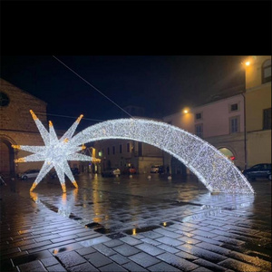 Outdoor ramadan lights moon and star big Decoration Supplies Ramadan star and moon with led light for ramadan decoration