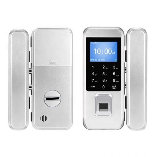 Frameless Glass Door Biometric Fingerprint Smart RFID Card Password Home Office Remote Control Electronic Lock