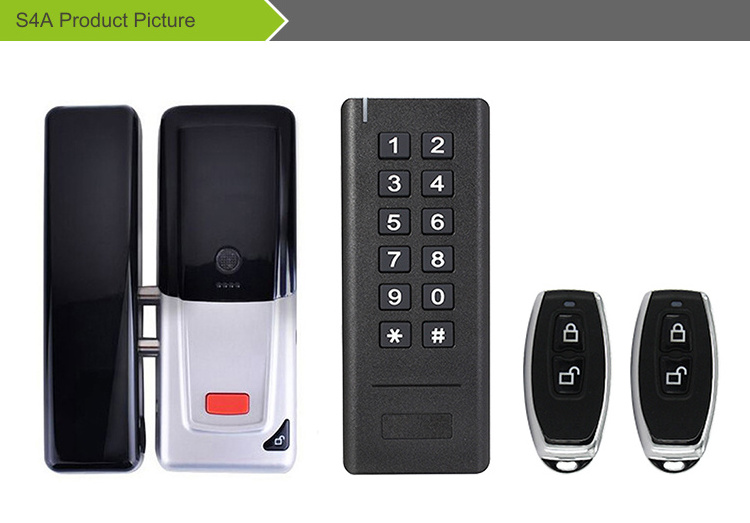 Smart Remote Control Door Lock With Keypad For Indoor Or Outdoor Glass Lock