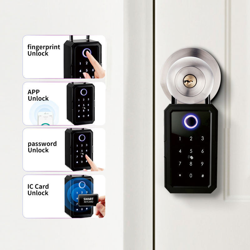 Electric lock spare key storage smart box tuya outdoor remote control password fingerprint safe key box