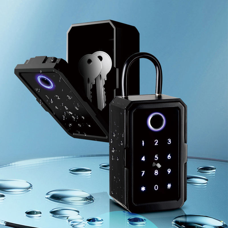 Electric lock spare key storage smart box tuya outdoor remote control password fingerprint safe key box