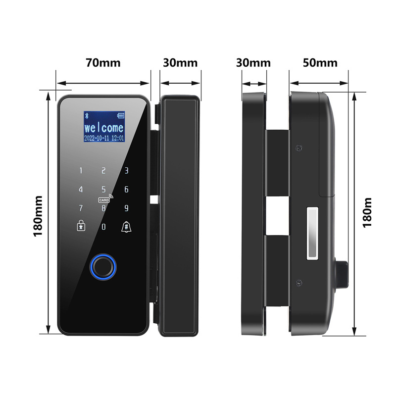 Innovative Design Electric Tuya App Fingerprint Door Lock Sliding Glass Door Smart Lock for Sale