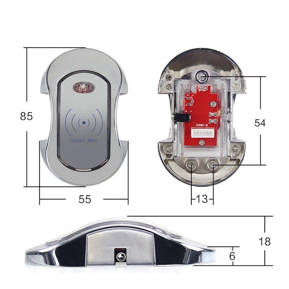 Keyless RFID Key Card Reader Locker Cabinet Lock With Proximity RF Sensor