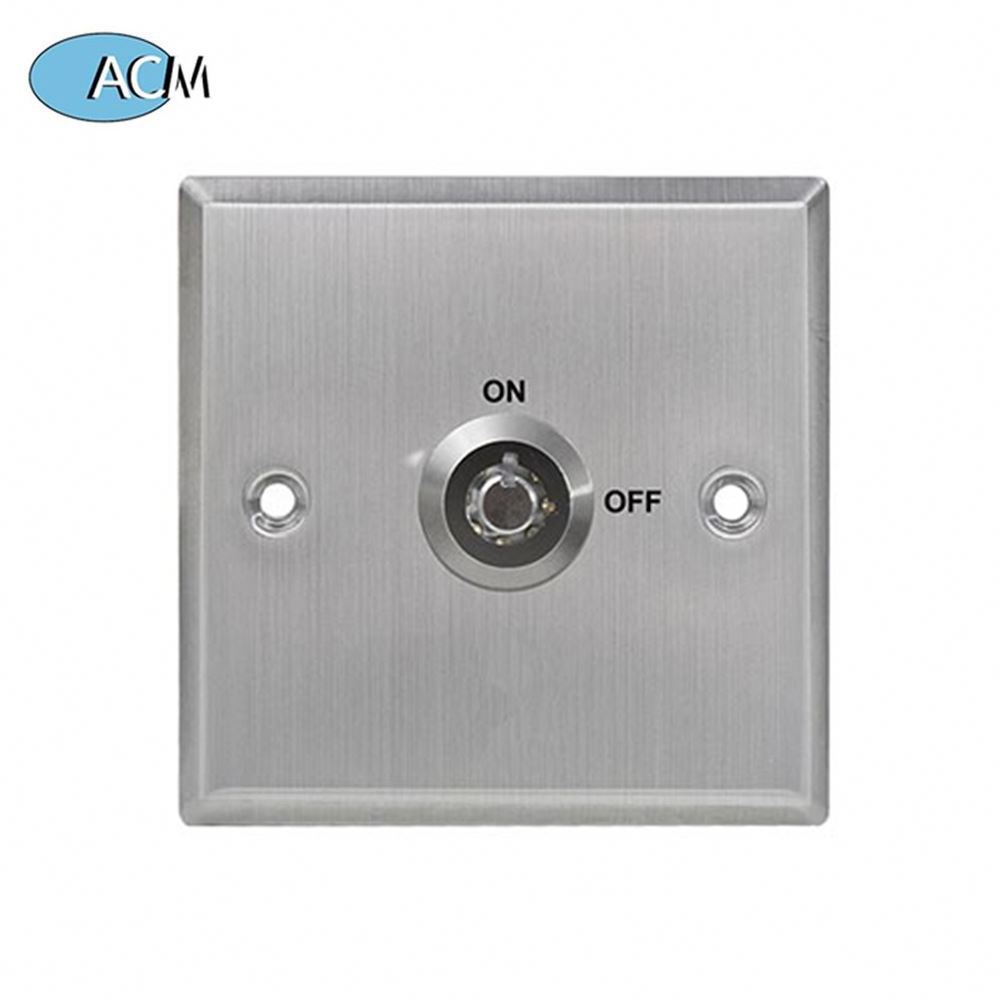 Access Control Durable Electrical Key Lock Button 304 Stainless Steel Exit Push Switch