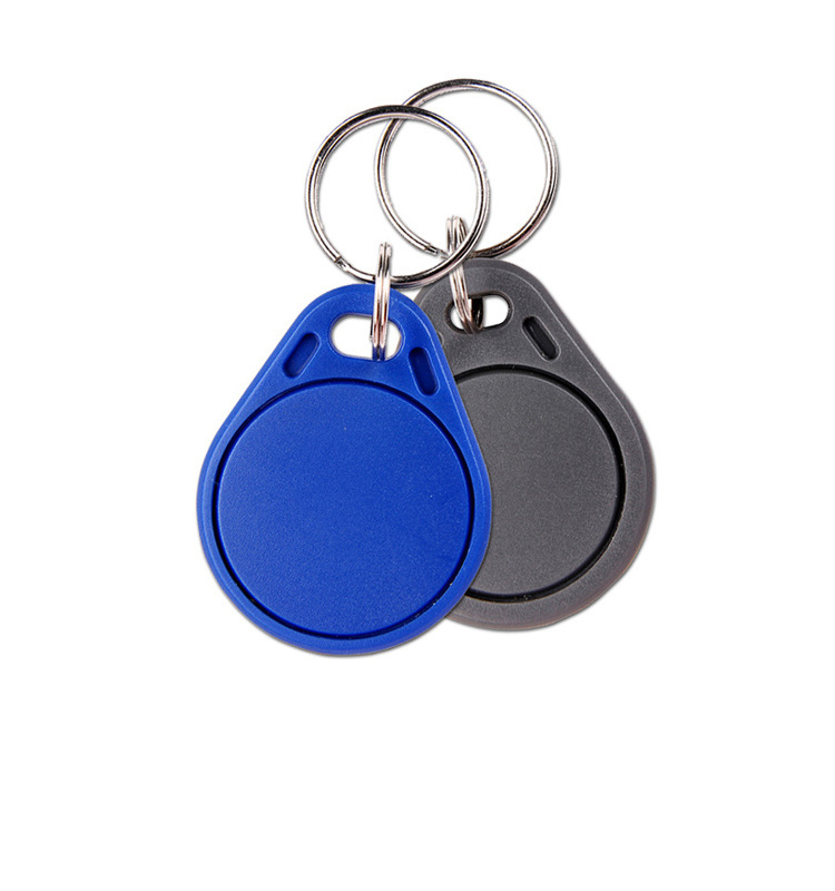 Waterproof Blue 125KHz 13.56MHz rfid abs plastic hotel room printed key fobs/keychain tag / hotel key card