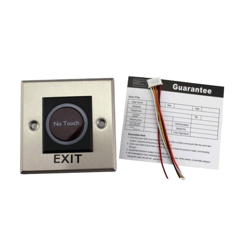 Touchless Exit Button Infrared Door Exit Push Release Button Switch For Access Control System