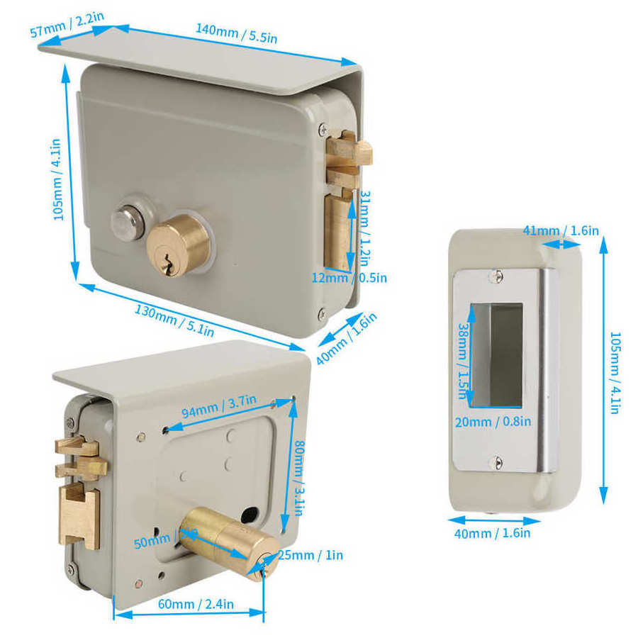 Security Rim Durable High Safety Outside Gate Door Lock