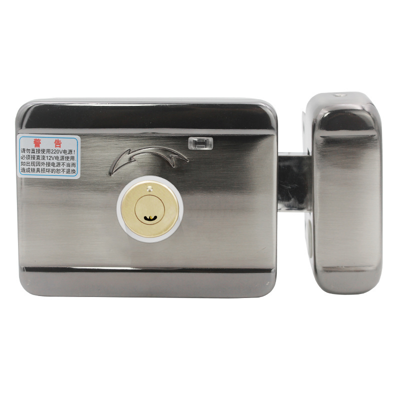 Single Head Electric Rim Lock 12V Access Locks Work for Home Video Door Doorbell Intercom System