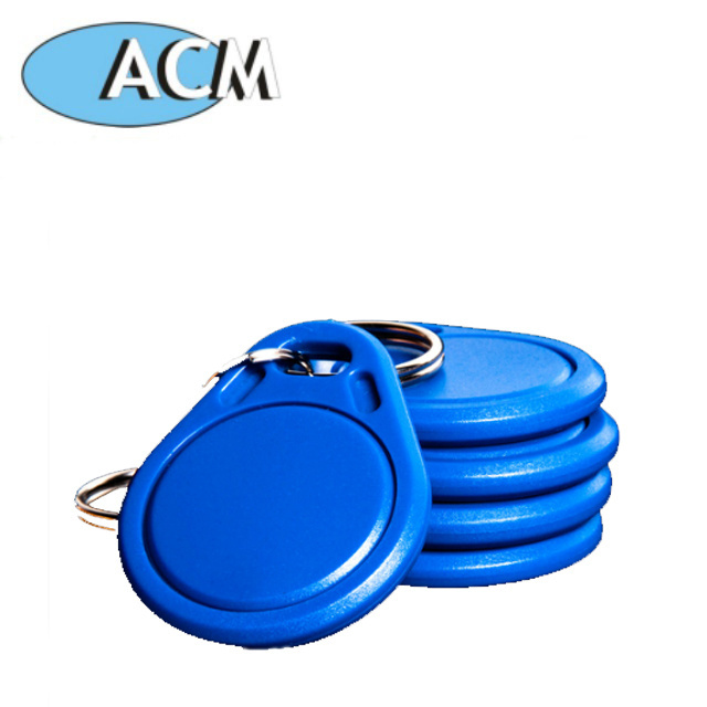 Waterproof Blue 125KHz 13.56MHz rfid abs plastic hotel room printed key fobs/keychain tag / hotel key card