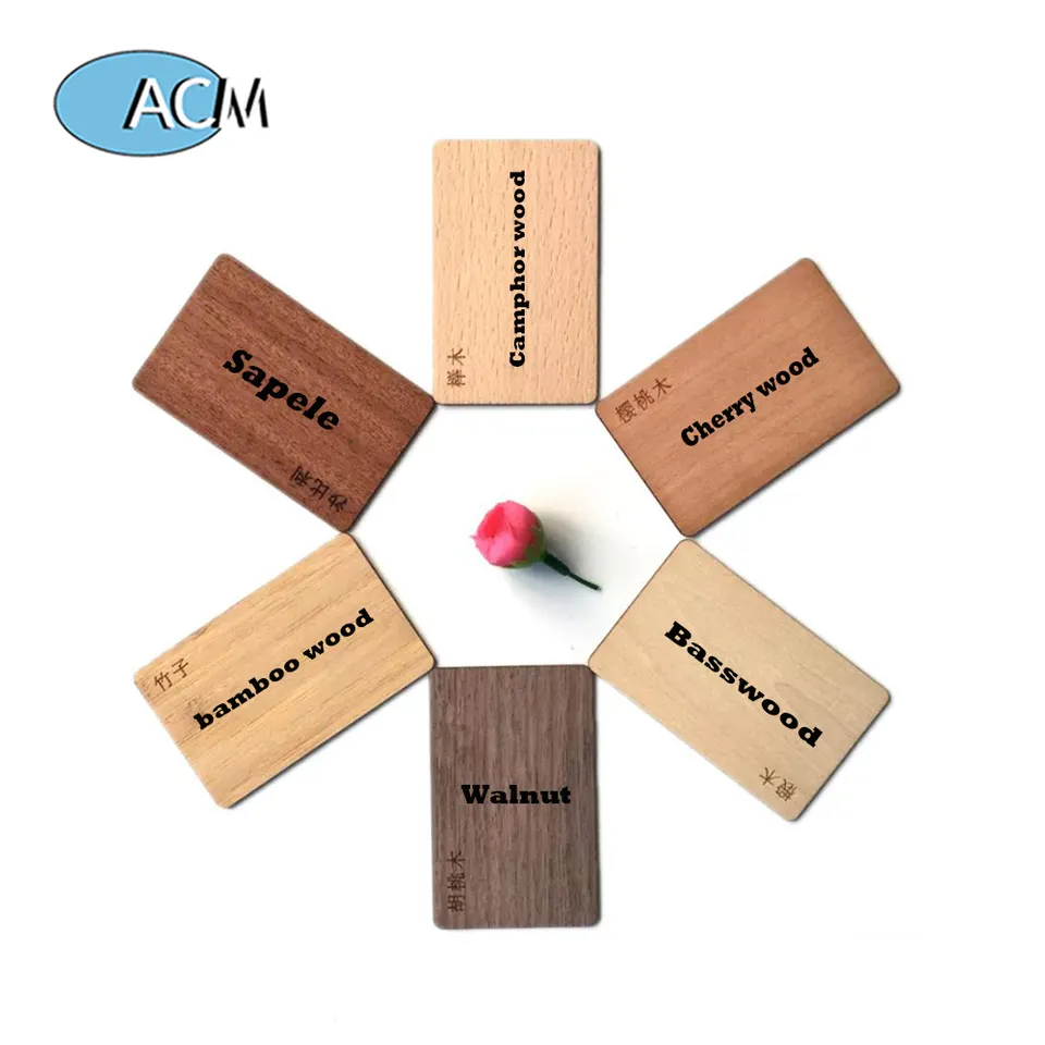 Nfc Key Card For Hotel Wholesale Smart 13.56 Mhz Wooden Business Card Rfid Bamboo