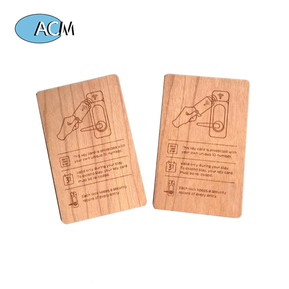 Nfc Key Card For Hotel Wholesale Smart 13.56 Mhz Wooden Business Card Rfid Bamboo