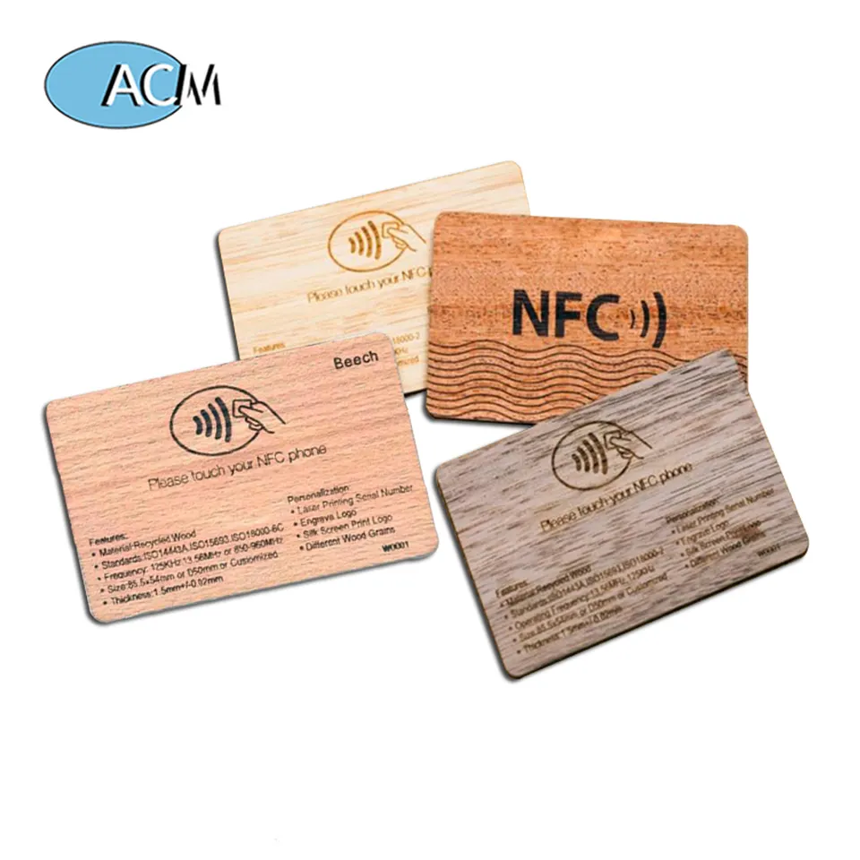 Nfc Key Card For Hotel Wholesale Smart 13.56 Mhz Wooden Business Card Rfid Bamboo