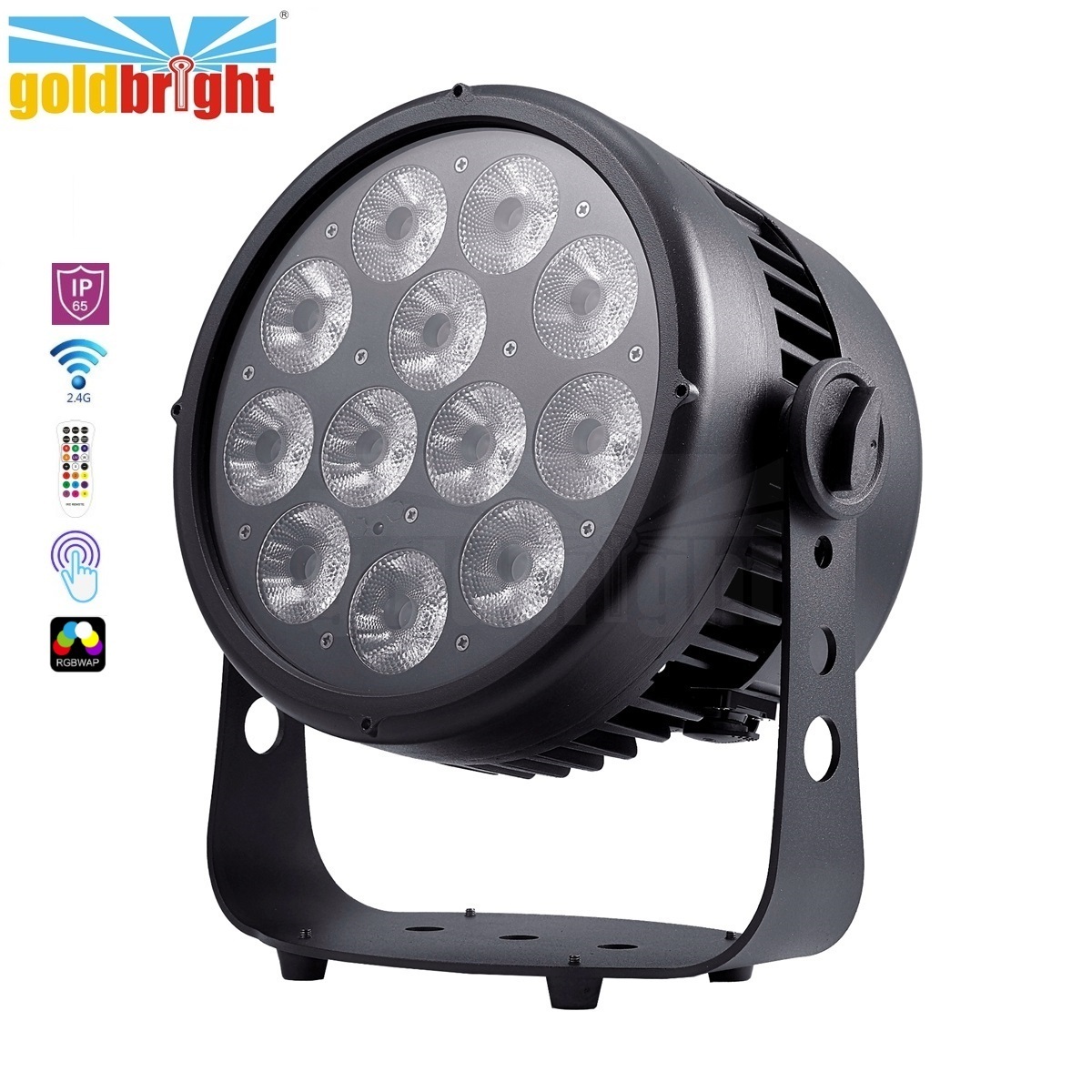 IP65 Par light 12x10W Rgbwa uv 6in1 LED Outdoor Par Can light 2.4G Wireless DMX512 Waterproof Dj Par for Hotel building