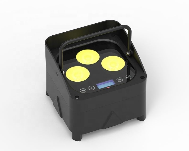 2.4G Wireless DMX LED waterproof par 3x10W Rgbwa+uv 6in1 battery par light with Wifi App control and IRC