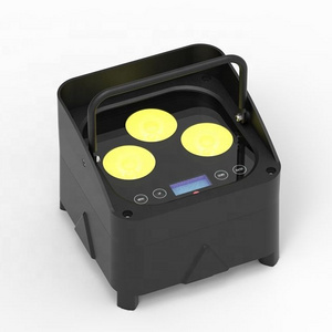 2.4G Wireless DMX LED waterproof par 3x10W Rgbwa+uv 6in1 battery par light with Wifi App control and IRC