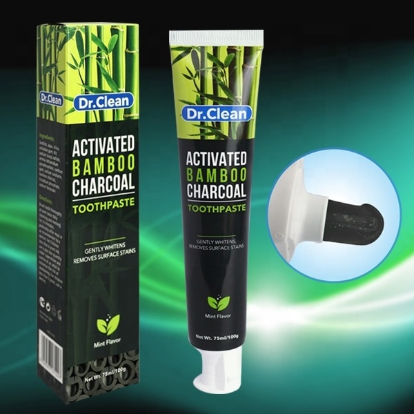 Manufacturer Oem Bamboo Mint Activated Remove Tobacco Teeth Stain Natural Charcoal Toothpaste for Men