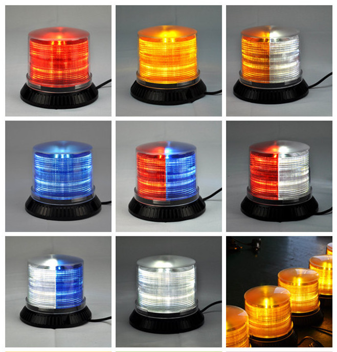 High Power Magnetic Amber Red LED Beacon Lights for emergency ambulance truck (TBD348LEDIII)