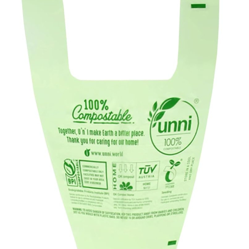 Eco friendly and recycled clear sgrs recycled plastic bag degradable trash bag made by recycled plastic packaging