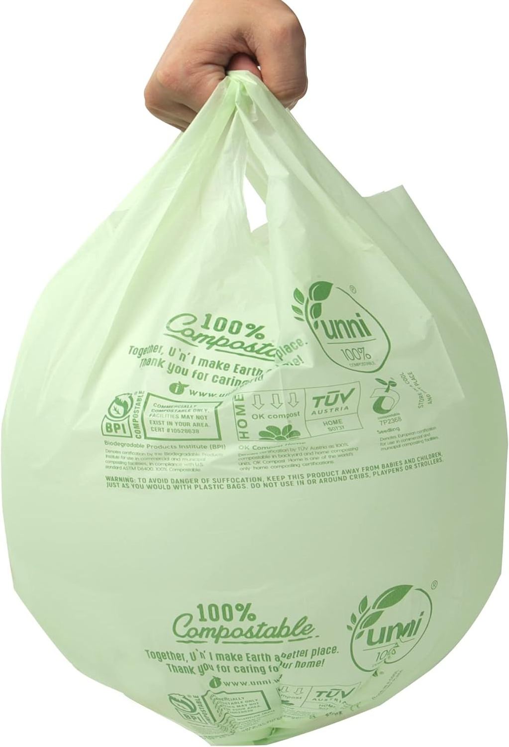 Eco friendly and recycled clear sgrs recycled plastic bag degradable trash bag made by recycled plastic packaging