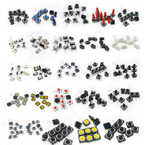 125pcs 25Types/lot Assorted Micro Push Button Tact Switch Reset Mini Leaf Switch SMD DIP 2*4 3*6 4*4 6*6 diy kit