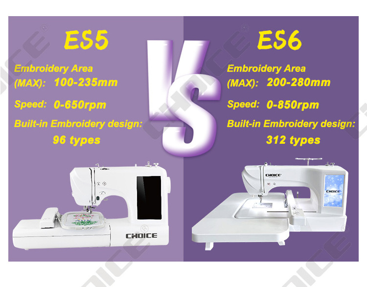 ES6 Hot selling Computerized Household Embroidery Sewing Machine