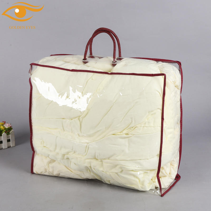 Top quality clear pvc zipper bags for blanket and quilt packaging