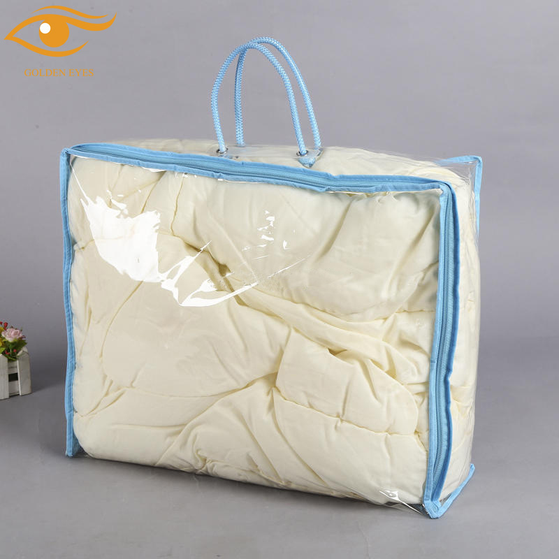 Top quality clear pvc zipper bags for blanket and quilt packaging