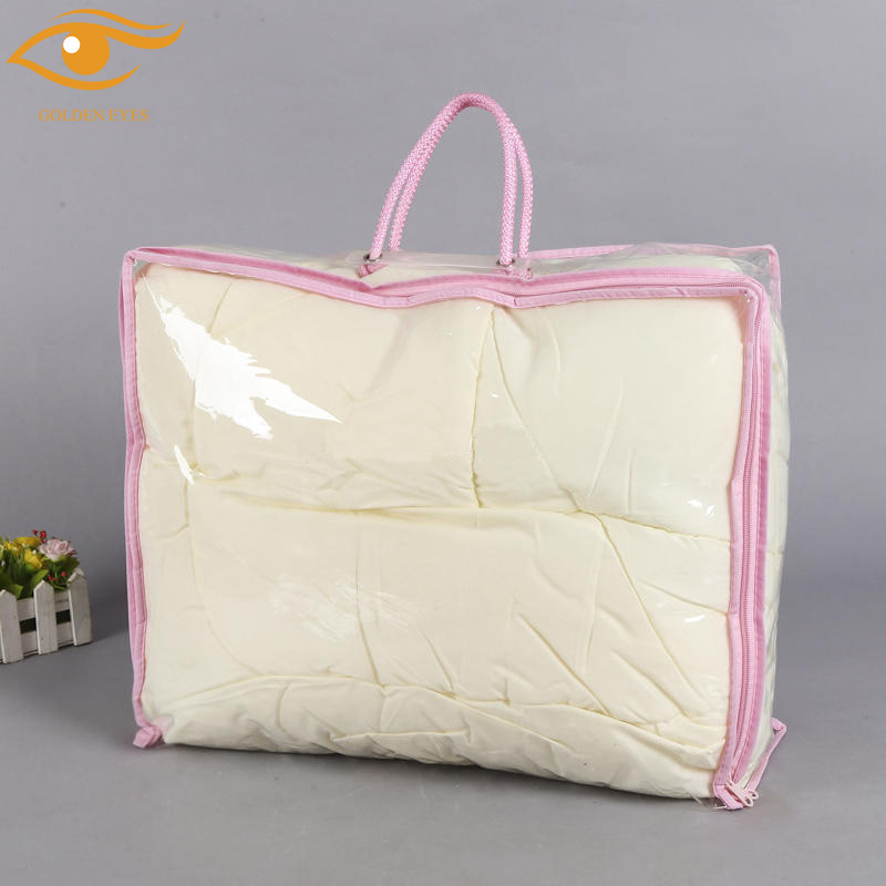 Top quality clear pvc zipper bags for blanket and quilt packaging