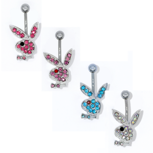 14G Cute Rabbit Surgical Stainless Steel Belly Piercing Jewelry Navel Rings