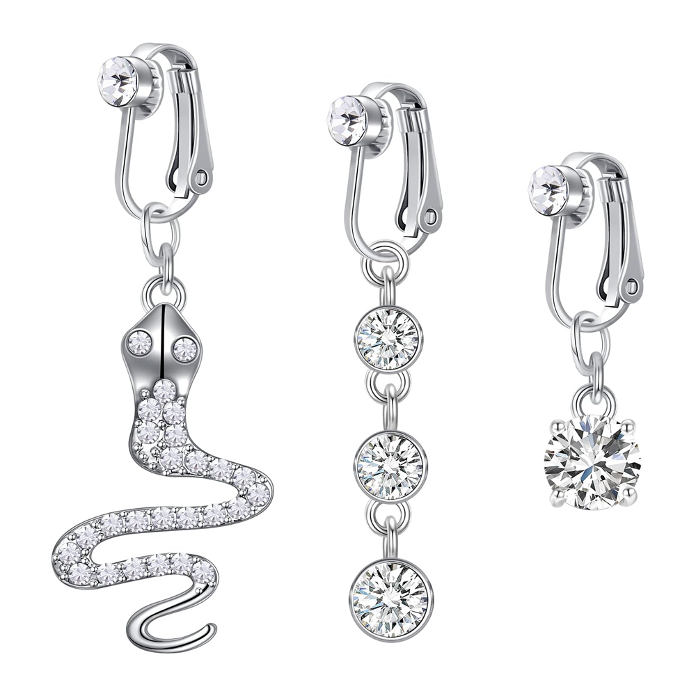 Clip On Fake Belly Rings Custom Wholesale Surgical Stainless Steel Dangling Belly Button Piercing Jewelry