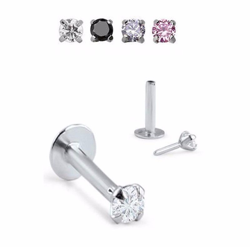 Wholesale 316 Stainless steel piercing disc stud body jewelry piercing labret set