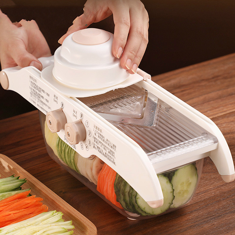 NEW Multifunction Safe Mandoline Kitchen Tool Vegetable Cutter Adjustable Food Slicer Dicer Nicer Fruit Peeler Chopper Cutter