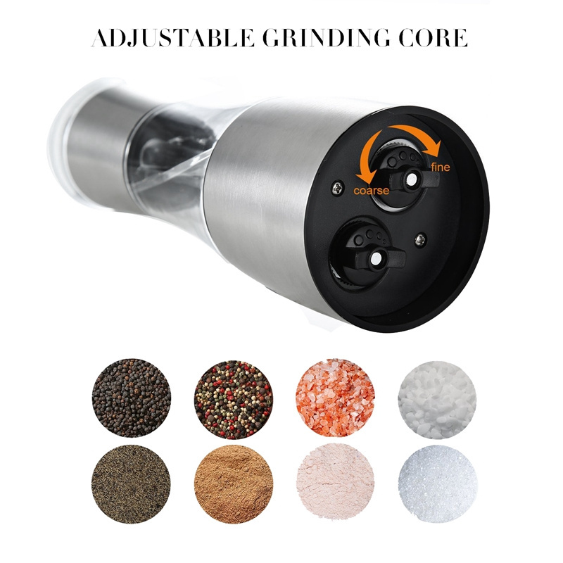 Wholesale 2 In 1 Dual Mill Shaker Adjustable Coarseness Ceramic Rotor kitchen manual Dual Salt And Pepper Grinder