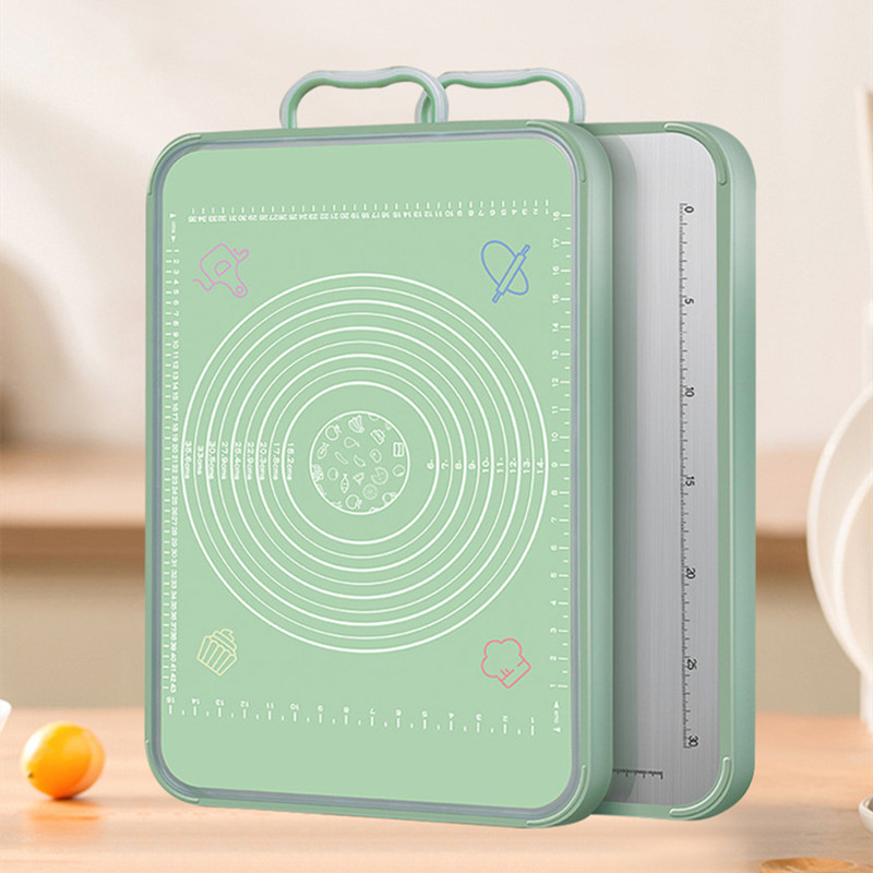 Kneadable Dough Anti- bacterial Two Sides Plastic Chopping Board Multifunctional Vegetables Meat Stainless Steel Cutting Board