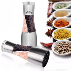 Wholesale 2 In 1 Dual Mill Shaker Adjustable Coarseness Ceramic Rotor kitchen manual Dual Salt And Pepper Grinder