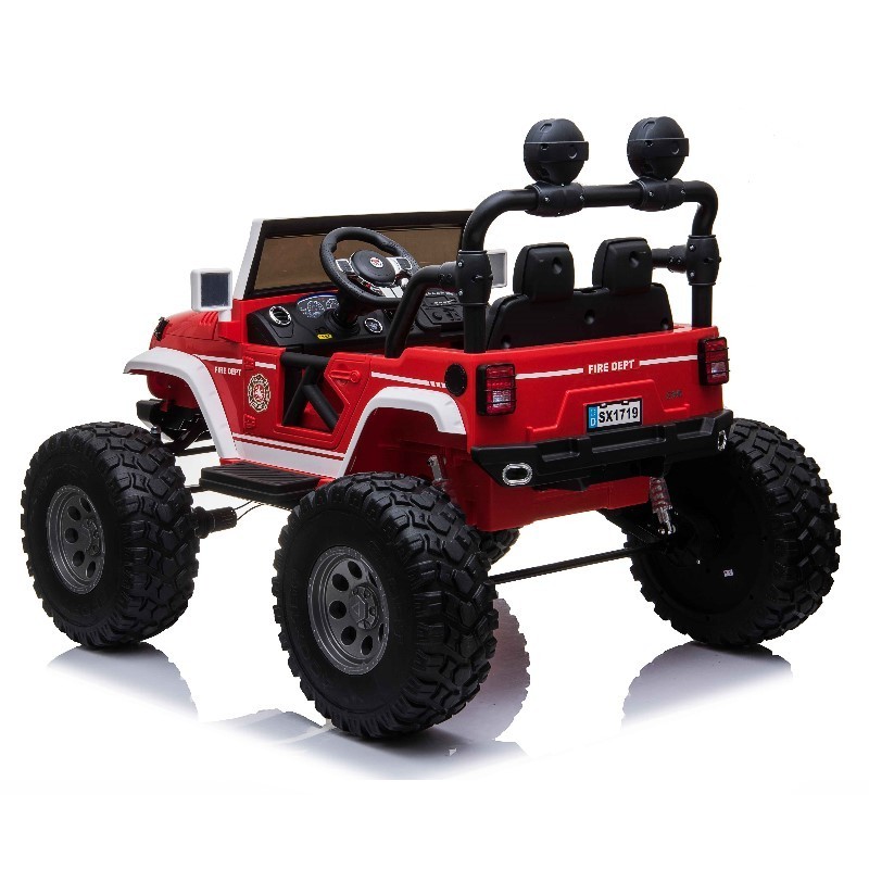 Two Seater Ride On Motorized Vehicles for Kids 12V Electric Off Road Truck with Lighting Wheel Soft Start and Adjustable Saddle