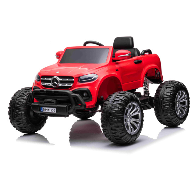 Three Way Key Start Kids Ride on Toy Truck Oversized Four Wheels Off-Road Vehicle Open Doors with Bluetooth and Sound Control