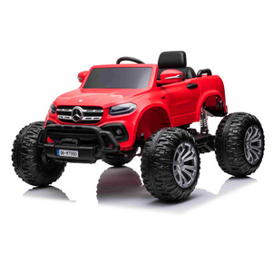 Three Way Key Start Kids Ride on Toy Truck Oversized Four Wheels Off-Road Vehicle Open Doors with Bluetooth and Sound Control